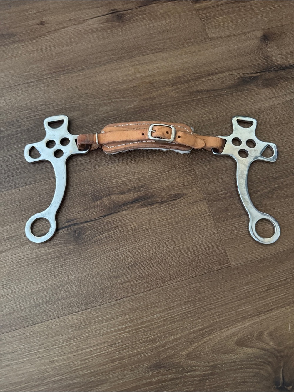 🐴 Adjustable Hackamore - Fleece Lined Nose - 6 Chrome Plated Cheek 🐴